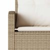 vidaXL Canap&eacute;s en forme de L avec coussins beige r&eacute;sine tress&eacute;e