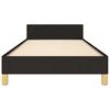 vidaXL Cadre de lit sans matelas avec t&ecirc;te de lit noir 80x200 cm tissu