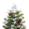 vidaXL Sapin de Noël pré-éclairé et pommes de pin vert 195cm PVC et PE
