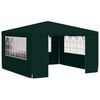 vidaXL Tente de r&eacute;ception et parois lat&eacute;rales 4x4 m Vert 90 g/m&sup2;