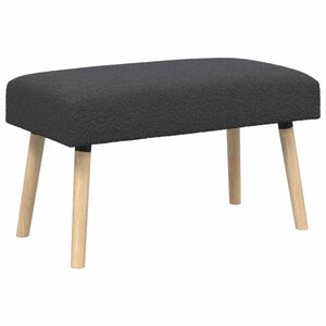 vidaXL banc Uni Gris fonc&eacute; 80 x 40 x 46 cm Boucl&eacute;