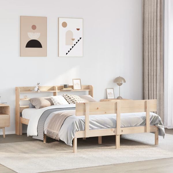 vidaXL Cadre de lit sans matelas 120x190 cm bois de pin massif