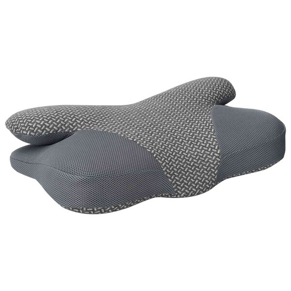 vidaXL Oreiller avec oreiller Gris 59 x 38 x 14 cm Polyester