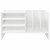 vidaXL Meuble &agrave; vinyles Blanc 78,5 x 35 x 45 cm Bois d'ing&eacute;nierie