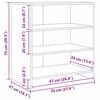 vidaXL Buffet 3 pcs Ch&ecirc;ne artisanal 70 x 41 x 75 cm Bois d'ing&eacute;nierie