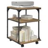 vidaXL Support d'imprimante Ch&ecirc;ne artisanal 43 x 48 x 64 cm
