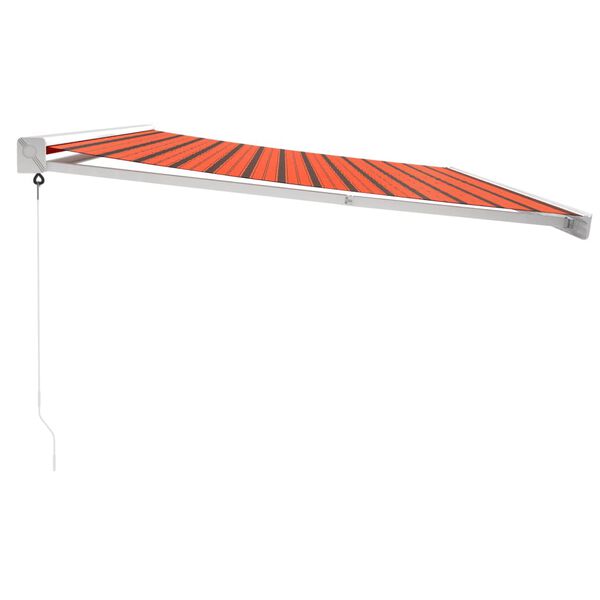 vidaXL Auvent r&eacute;tractable orange et marron 5x3 m tissu et aluminium
