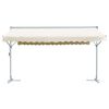vidaXL Auvent sur pied 500 x 300 cm Cr&egrave;me