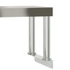 vidaXL Table de travail de cuisine avec &eacute;tag&egrave;re 110x55x120 cm inox