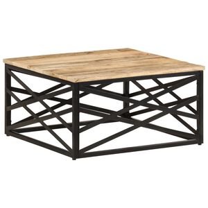 vidaXL Table basse 68x68x35 cm Bois de manguier massif