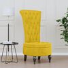 vidaXL Chaise &agrave; dossier haut jaune velours conception de bouton