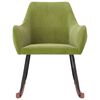 vidaXL Chaise &agrave; bascule Vert clair Velours
