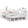 vidaXL Lit biblioth&egrave;que sans matelas blanc 140x190 cm bois pin massif
