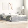 vidaXL Cadre de lit sans matelas sonoma gris 150x200 cm