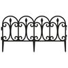 vidaXL Bordures de pelouse 17 pcs Noir 10 m PP
