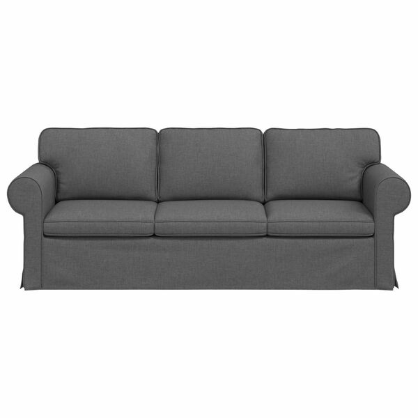 vidaXL Canap&eacute; Gris fonc&eacute;