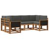 vidaXL Ensemble de canap&eacute;s d'ext&eacute;rieur 6 pc Naturel et Anthracite