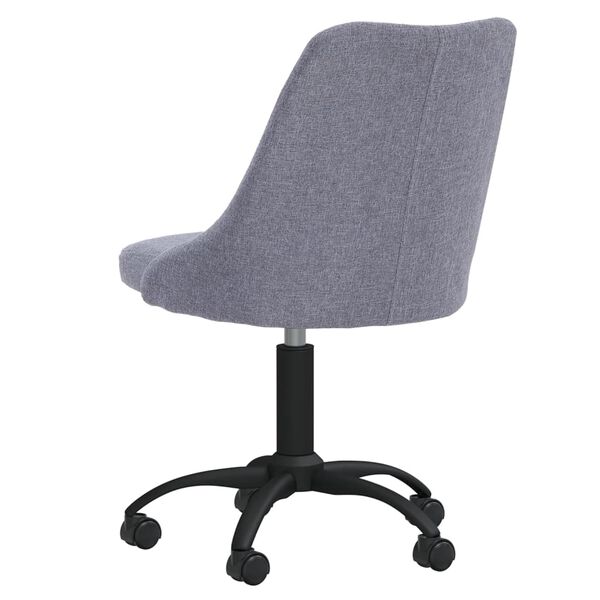 vidaXL Chaise pivotante &agrave; manger Gris clair Tissu