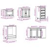 vidaXL Armoire avec tiroir avec &eacute;tag&egrave;re 10 pcs Miel Pin massif