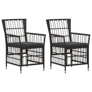 vidaXL Chaises de jardin 2 pc Noir
