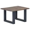 vidaXL Table basse avec bord naturel Gris 60x60x40 cm Bois d'acacia