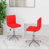 vidaXL Chaises pivotantes &agrave; manger lot de 2 rouge similicuir