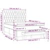 vidaXL Sommier &agrave; lattes de lit avec matelas Gris clair 140x200cm Tissu