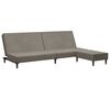vidaXL Canap&eacute;-lit &agrave; 2 places avec repose-pied Gris clair Velours