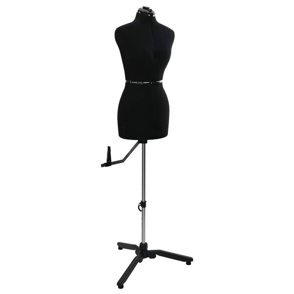 vidaXL Forme de Robe Ajustable F&eacute;minine Noir s Velours