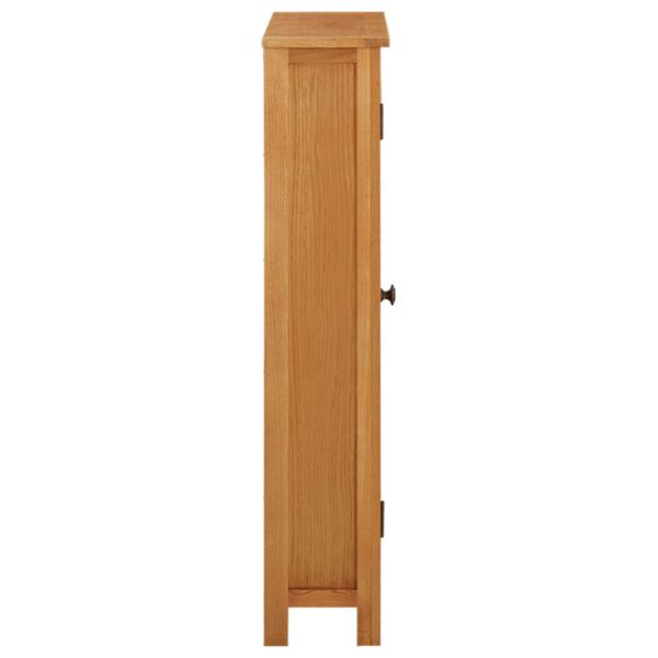 vidaXL Armoire de rangement 50x22x110 cm Bois de ch&ecirc;ne massif