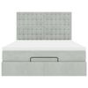 vidaXL Cadre de lit ottoman avec matelas gris clair 140x200 cm velours