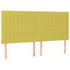 vidaXL Sommier &agrave; lattes de lit et matelas et LED Vert 200x200 cm Tissu