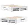 vidaXL Cadre de lit sans matelas blanc 140x200 cm bois d'ing&eacute;nierie