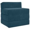vidaXL Canap&eacute;-lit pliable Bleu 70 x 60 x 63 cm Velours