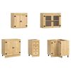 vidaXL Armoire avec tiroir avec &eacute;tag&egrave;re 10 pcs Miel Pin massif