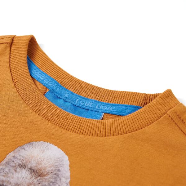 T-shirt enfants &agrave; manches longues ocre fonc&eacute; 104