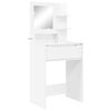 vidaXL Tables de maquillage pour chambre Blanc brillant