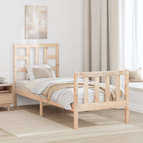 vidaXL Cadre de lit sans matelas bois de pin massif
