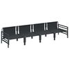 vidaXL Ensemble de canap&eacute; de jardin avec coussin 4 pcs Noir Acier