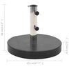 vidaXL Socle de parasol Granite 28,5 kg Rond Noir
