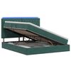 vidaXL Lit de rangement LED avec matelas Vert fonc&eacute; 140 x 200 cm