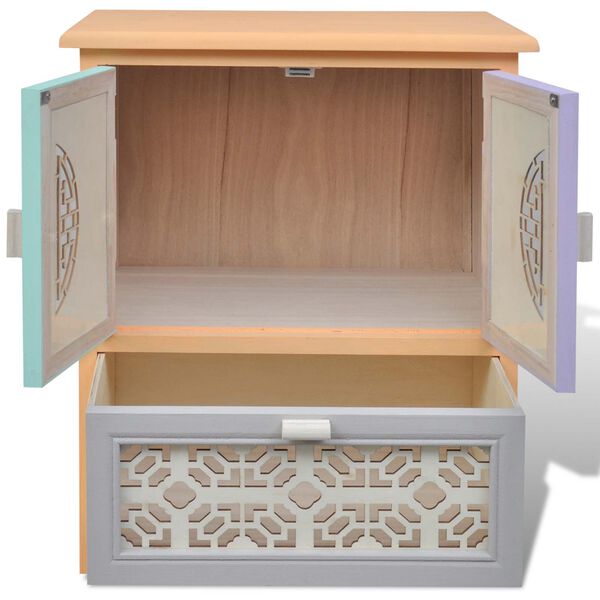 vidaXL Meuble d'appoint Multicolore 46 x 34 x 55.5 cm