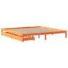 vidaXL Cadre de lit sans matelas cire marron 200x200cm bois pin massif