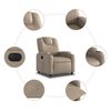 vidaXL Fauteuil inclinable &eacute;lectrique Cappuccino Similicuir