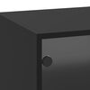 vidaXL Armoire murale avec portes en verre noir 35x37x100 cm