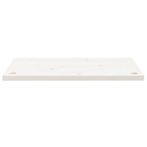 vidaXL Dessus de bureau blanc 80x40x2,5 cm bois massif de pin