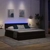 vidaXL Lit avec des lumi&egrave;res &agrave; LED Noir 200 x 200 cm Velours