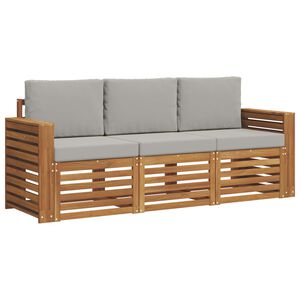 vidaXL Ensembles de canap&eacute;s 3 pc Gris Naturel et Clair