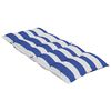 vidaXL Coussins de chaise &agrave; dossier haut lot de 4 rayures bleu/blanc