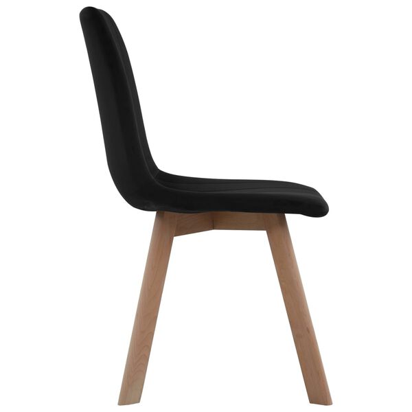 vidaXL Chaises &agrave; manger lot de 4 noir velours